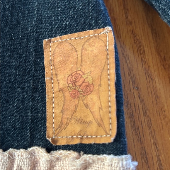 DENIM JEAN JACKET WITH LACE AND EMBROIDERY - Picture 8 of 8